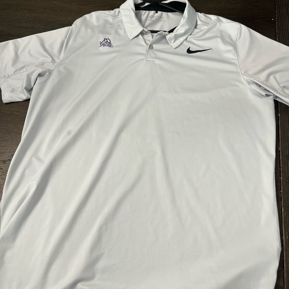 Nike Men's Polo TCU Shirt in White and Black